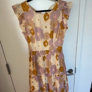 Carolina K Floral Cotton Dress, Size Medium